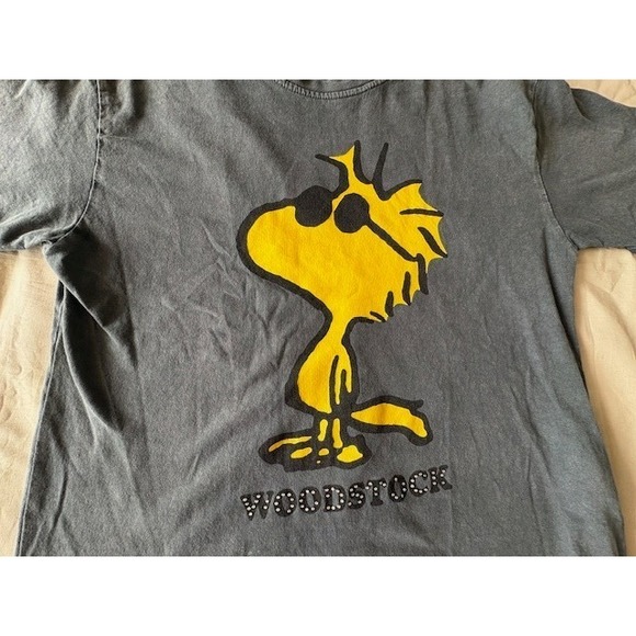 Zara Woodstock Peanuts T-shirt Girls 9-10 Y Gray Graphic Print Logo Short Sleeve - Picture 2 of 10
